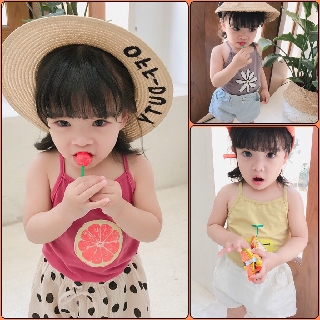 ÁO BÉ GÁI 2 DÂY HOA QUẢ XHN207