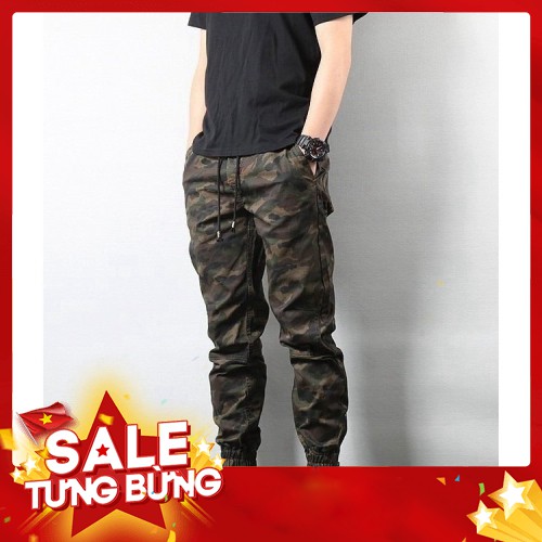 Quần jogger kaki rằn ri - lính nam - Hàng nhập khẩu