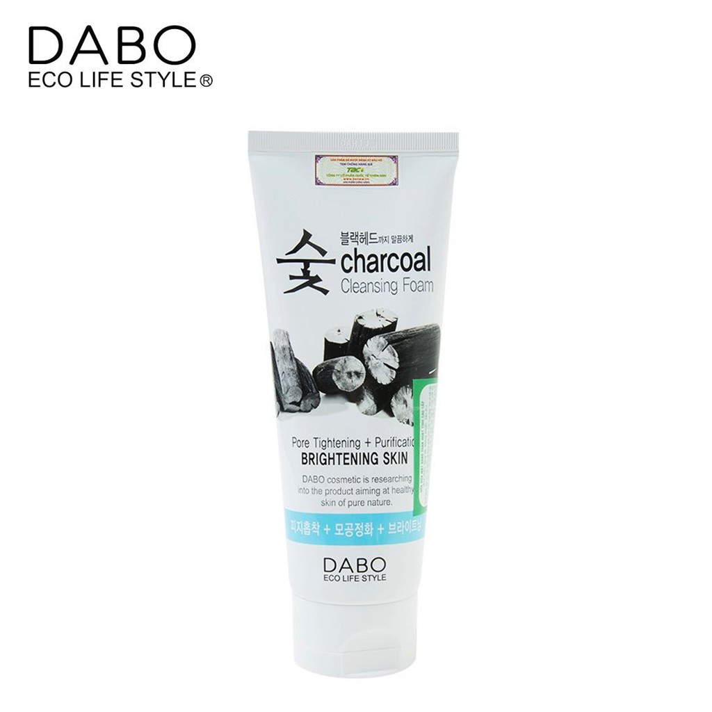 SỮA RỬA MẶT THAN HOẠT TÍNH CHARCOAL CLEANSING FOAM DABO 150ML