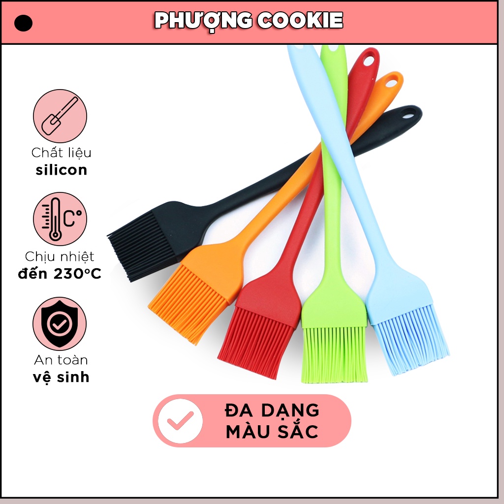 Chổi Quét Dầu Ăn Silicon Đúc Chịu Nhiệt Dùng Để Phết Dầu, Quét Đồ Nướng, Mặt Bánh Siêu Bền