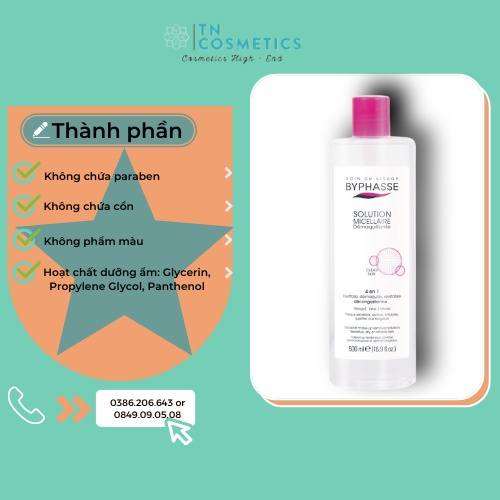 Nước Tẩy Trang Byphasse Micellar Make-up Remover Solution 500ml NTT2824 | BigBuy360 - bigbuy360.vn