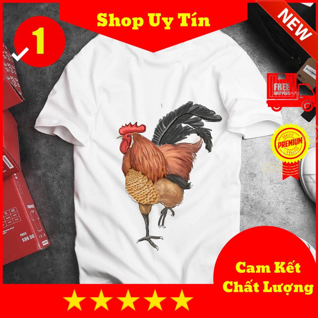 Áo Thun In Unisex Hình Những Con Gà Nét Vẽ - Gà Chibi - Tuổi Dậu - Tuổi Gà  - Rooster - Nam Nữ Đều Mặc Được | Shopee Việt Nam