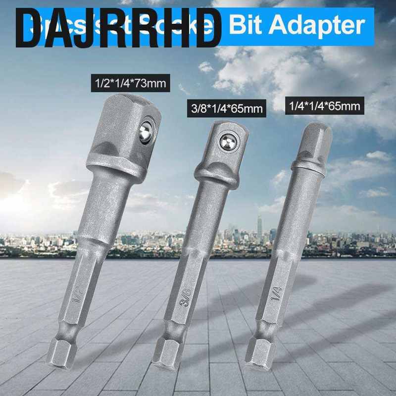 BITS Bộ 3 Đầu Chuyển Đổi Mũi Khoan 1 / 4 "3 / 8" 1 / 2 "