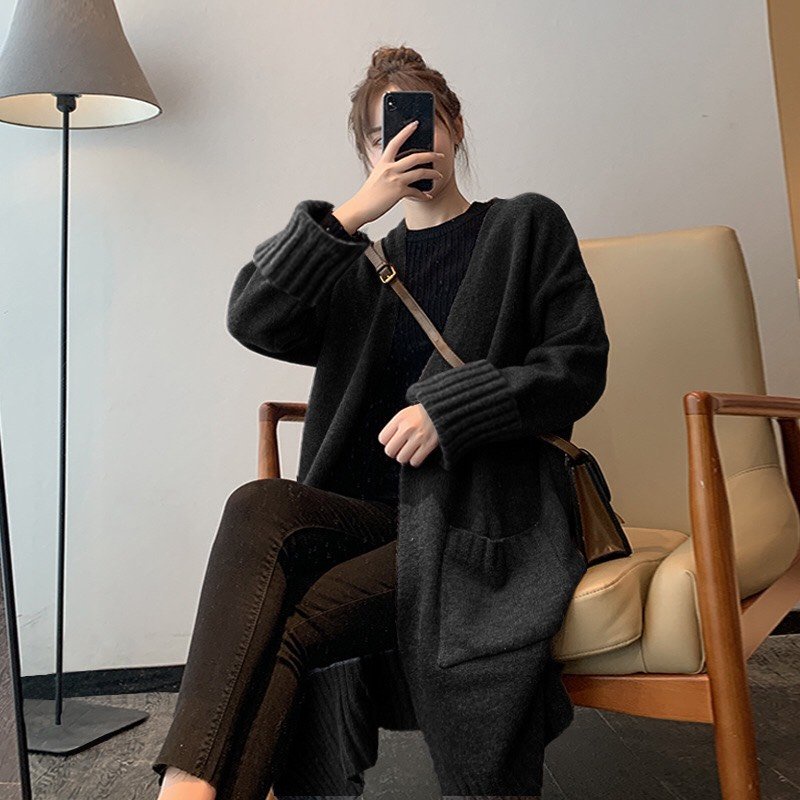 L135 - Áo len Cardigan nữ cổ tròn siêu xinh hàng Quảng Châu