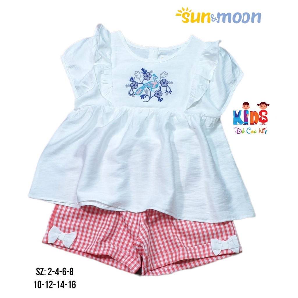 Bộ tơ thiết kế thêu hoa cho bé gái - Đồ bộ trẻ em