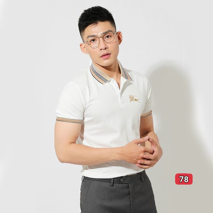 Áo thun nam tay ngắn có cổ, áo polo nam màu trắng thêu logo chữ đẹp cao cấp 2021 muradfashion atn78 | BigBuy360 - bigbuy360.vn