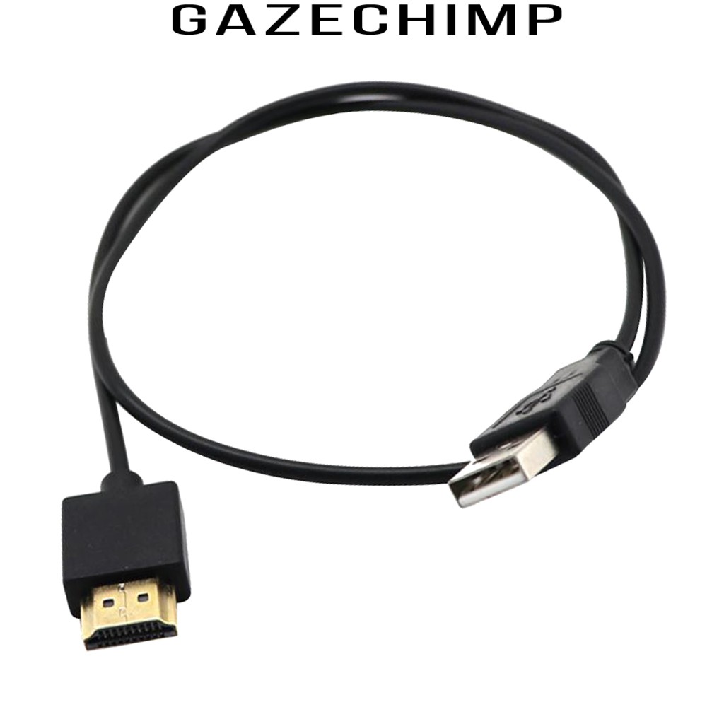 Dây cáp sạc màu đen chuyển đổi từ USB sang cổng HDMI HDTV