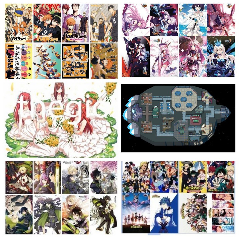 Tấm Poster anime in hình NARUTO IDENTITY V HỆ THỐNG TỰ CỨU ảnh đẹp nhiều mẫu