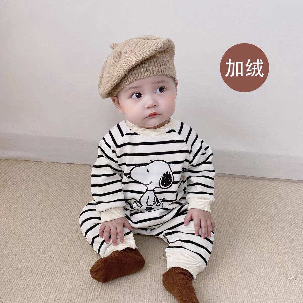 Body Kẻ Có Hình Thú Cho Bé - Bộ Liền Thân Hàng Quảng Châu Chất Nỉ Bông Dày Dặn Từ 4-15kg Chaarlie Kids