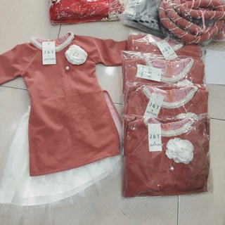 áo dài nhung hồng