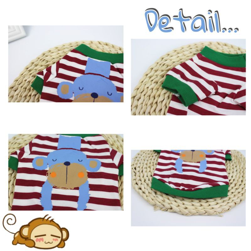 Bộ đồ cho thú cưng họa tiết sọc ngang