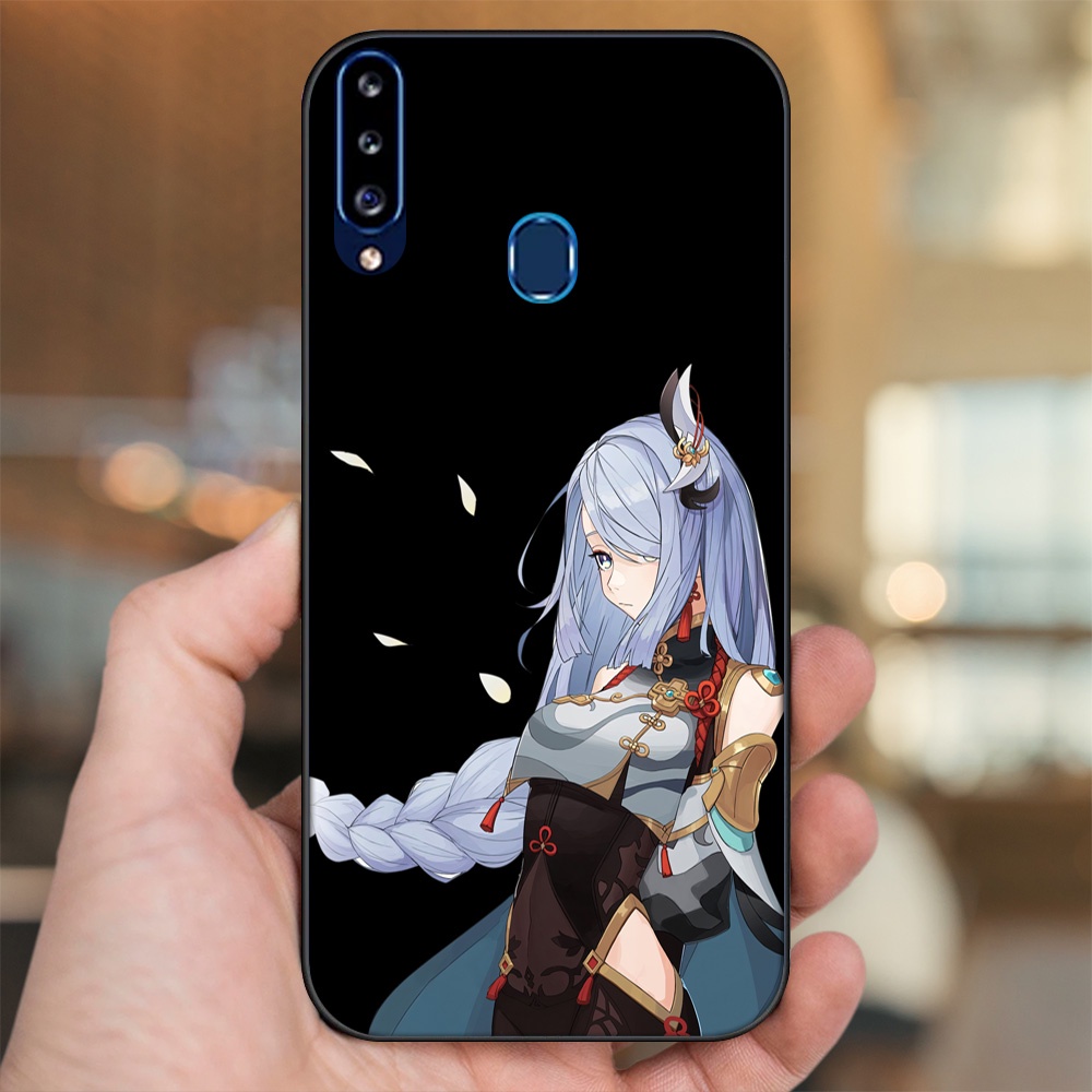 Ốp lưng Samsung A20S viền đen in hình Shenhe Genshin Impact
