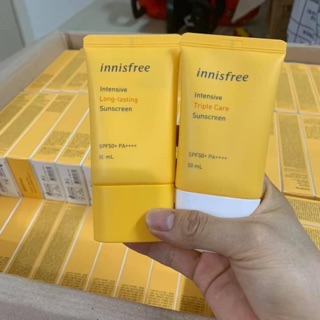 Kem chống nắng innisfree mẫu mới 2019 Triple care, Long lasting, tone up no sebum