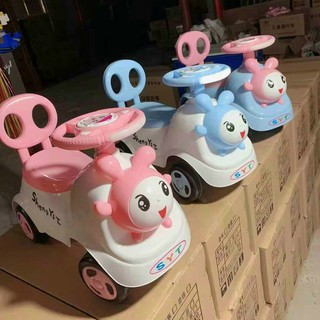 Xe chòi chân có nhạc đầu thỏ cho bé