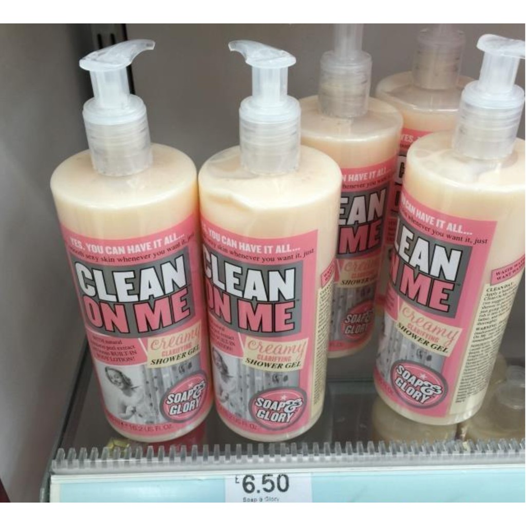 [bản mới bill Anh] Sữa tắm Soap and Glory CLEAN ON ME - Bubble in Paradise - made in UK 500ml