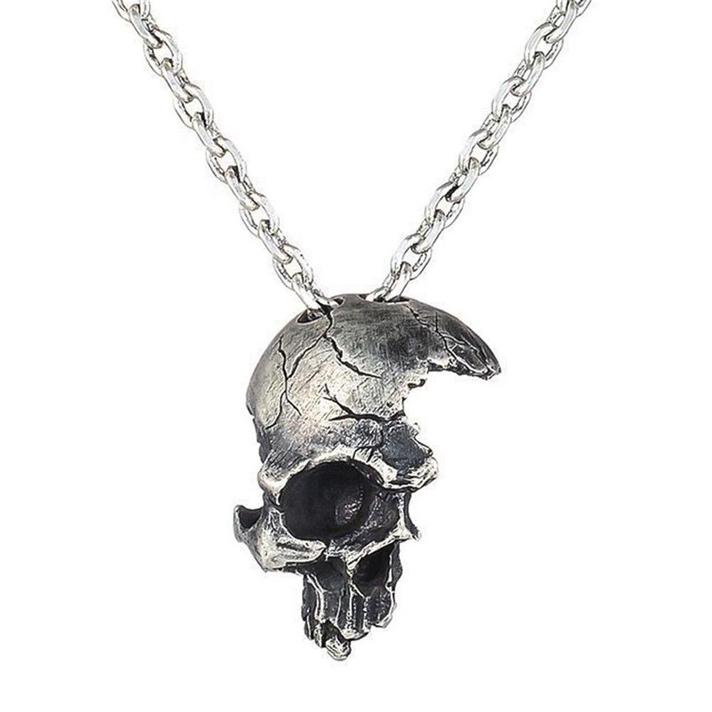 SUMU Vòng cổ Mặt Đầu Lâu Phong Cách Hip Hop Gothic