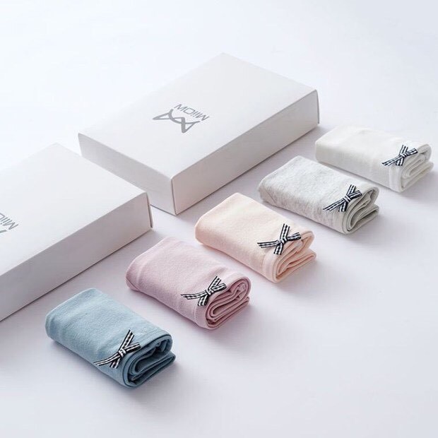 Sét  Quần Lót Cotton Cạp Nơ Kháng Khuẩn, Quần Lót Nữ Sexy Sang Trọng Dễ Thương QL012
