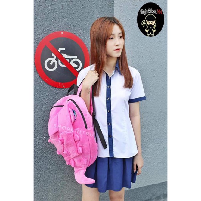 BALO KHỦNG LONG CỠ TRUNG SIÊU XINH ( màu hồng) - FREESHIP