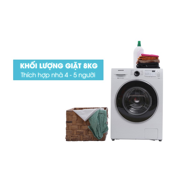 Máy giặt Samsung (Hàn Quốc) WW80J4233GW_SV inverter 8.0 kg (Hàng trưng bày)