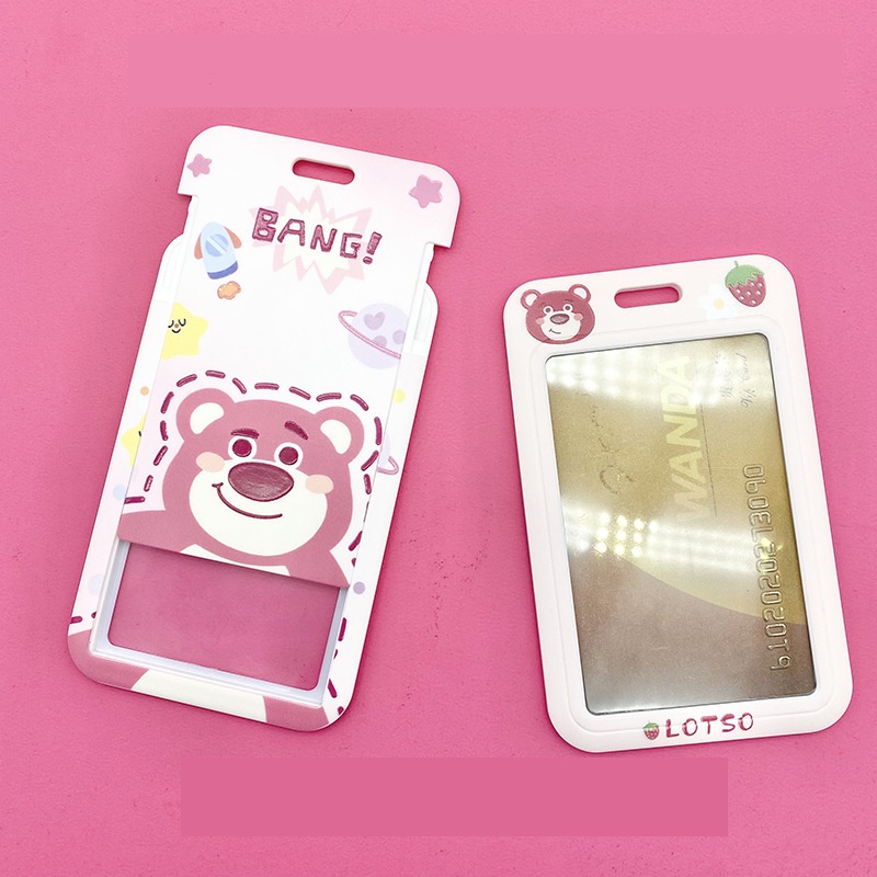 Móc Khóa Nhựa Hình Gấu Losto Dễ Thương Có Ngăn Bảo Vệ Thẻ Xe Tiện Lợi - Shine House