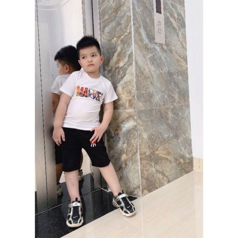 Áo Thun Cotton Ngắn Tay Cho Bé Trai Bé Gái Size Nhí (Das, Ni.ke, Pu.ma, Le.vis)