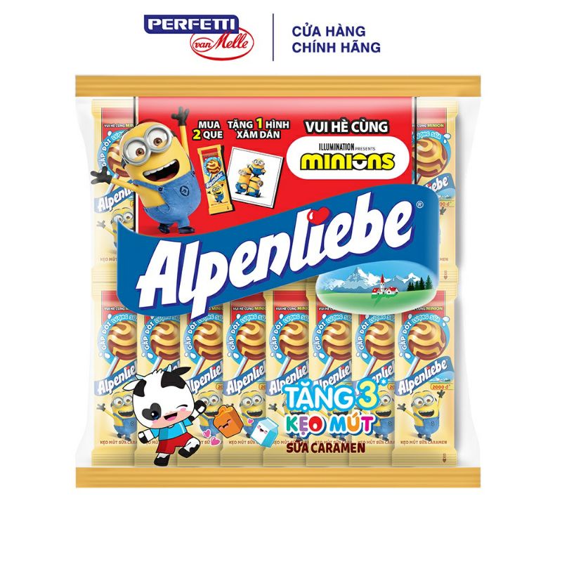 kẹo mút alpenliebe hương caramen (gói 39 que)