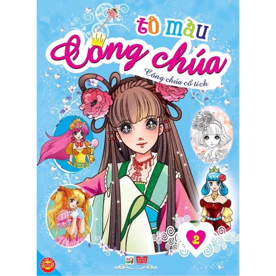 Sách - Tô màu công chúa cổ tích - Tập 2