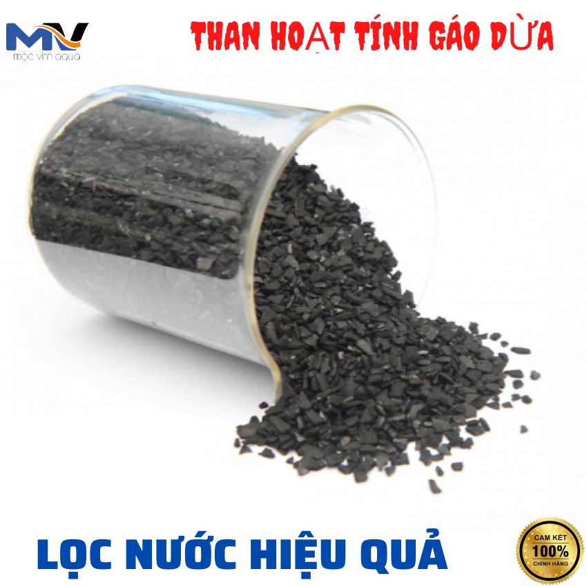 Than hoạt tính gáo dừa lọc nước,  khử clo, tạp chất, độc tố, làm sạch nước