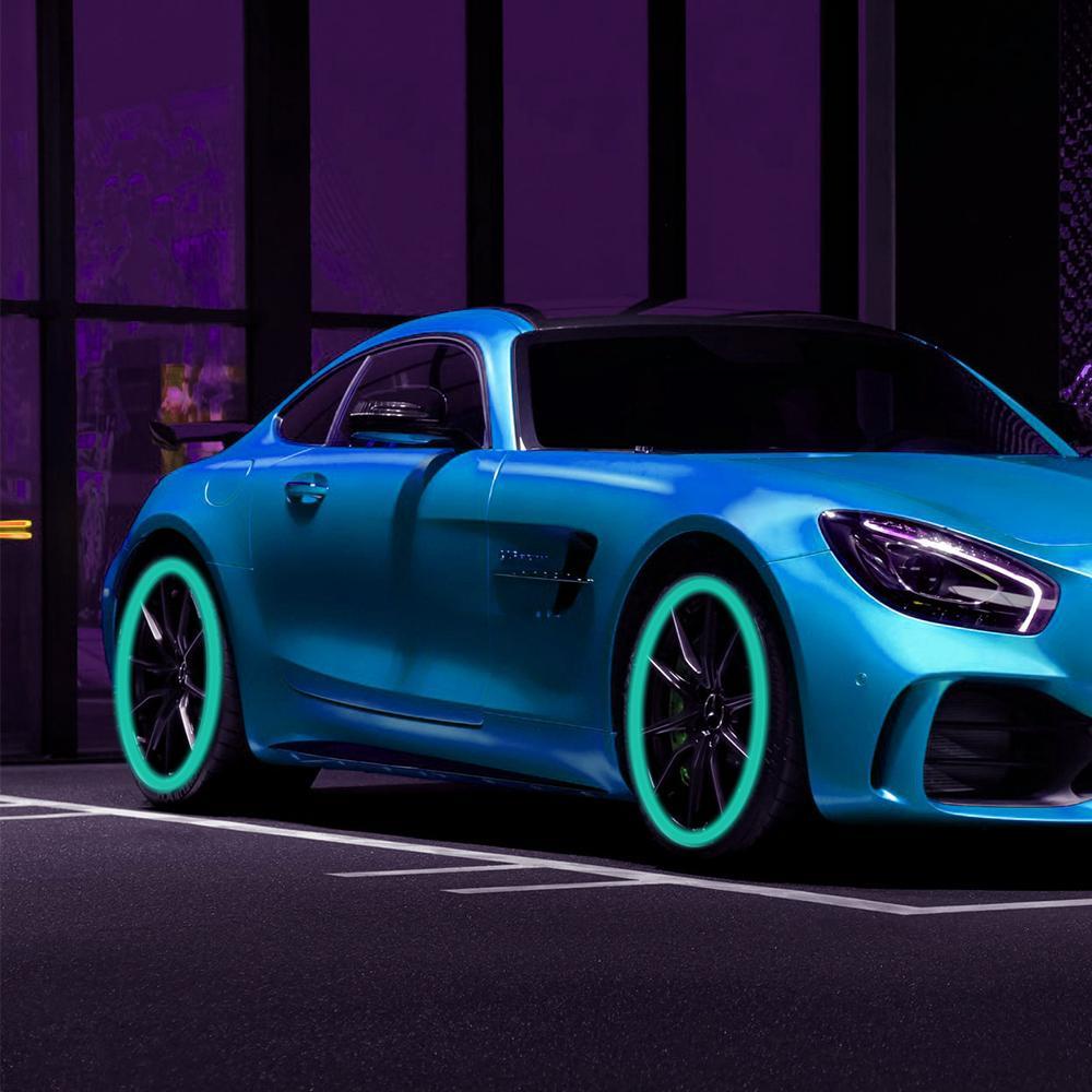 1 Bộ Miếng Dán Trục Bánh Xe 18 inch Hiệu Ứng Phản Quang Thông Dụng Dễ Sử Dụng