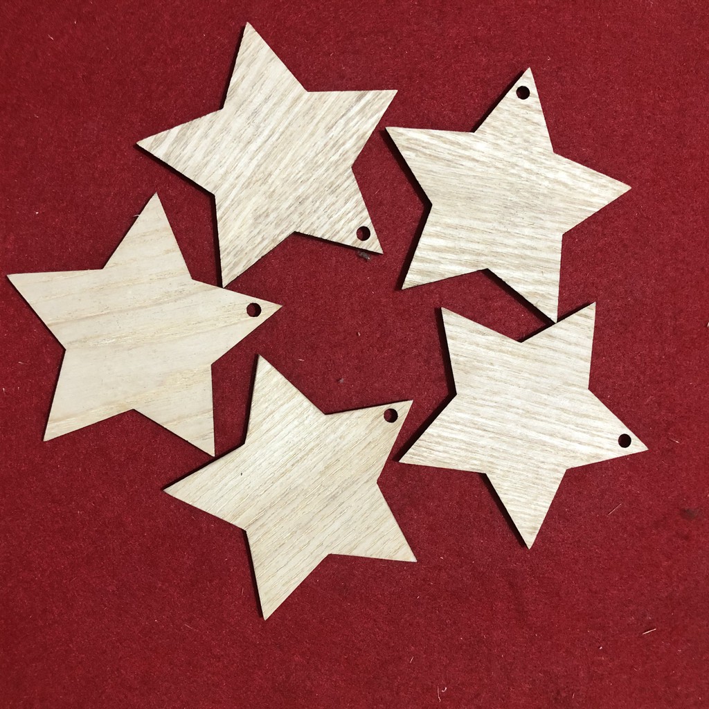 Ngôi Sao Gỗ Mộc- Phụ Kiện Trang Trí Lễ Noel, Giáng Sinh, Nhà Cửa, Decor Phòng, Chụp Ảnh Sản Phẩm