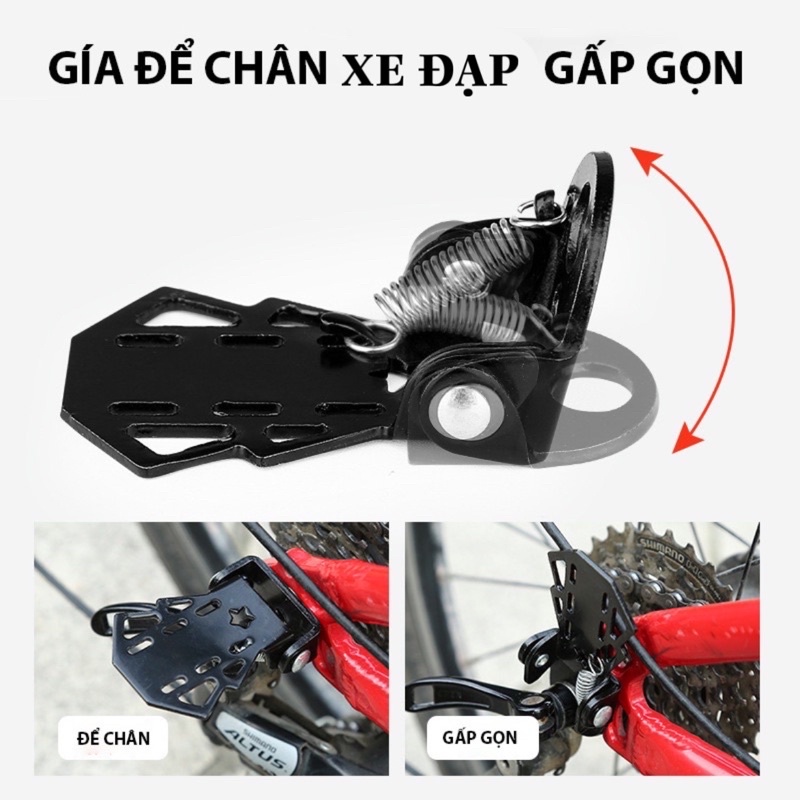 Để chân sau xe đạp gấp gọn phù hợp lắp được các loại xe