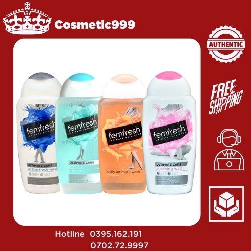 Dung dịch vệ sinh phụ nữ femfresh, nước vệ sinh phụ nữ femfresh kháng khuẩn làm sạch hàng ngày Cosmetic999