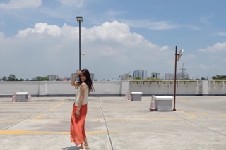 Váy maxi chất linen xước( còn cam đất)