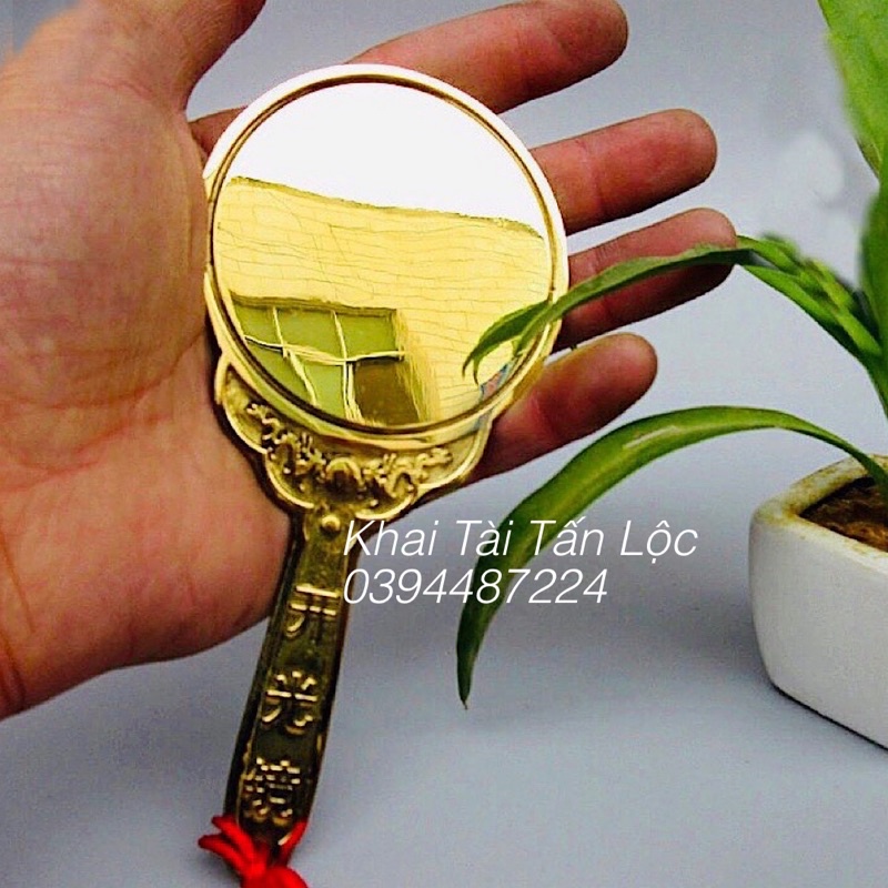 Gương khai Quang , gương kính đàn bằng đồng 15cm