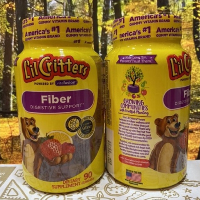 Kẹo dẻo gấu chất xơ L’il Citter Fiber gummy 90 viên của Mỹ