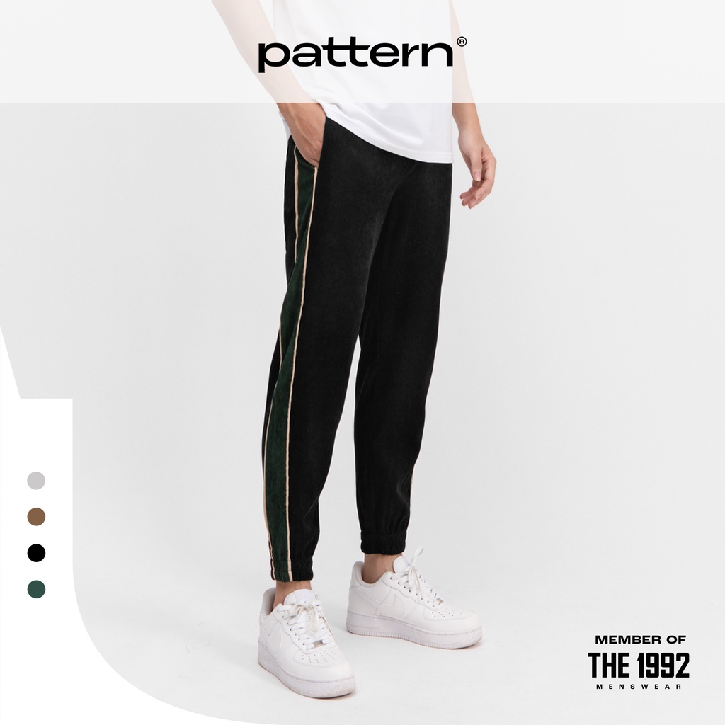 Quần Jogger nhung tăm phối sọc PATTERN PQ014