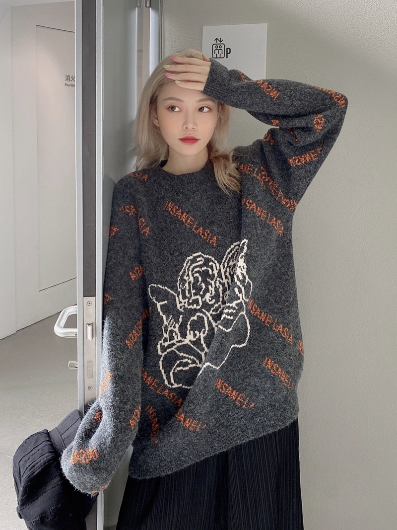 Áo sweater in họa tiết thiên thần thời trang retro dành cho nam và nữ