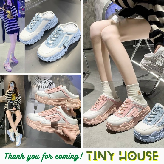 Giày Sục Bata QC đế thô CAO 5CM - Giày đạp gót thể thao nữ hottrend nhiều màu fullsize hàng nhập qc xịn đẹp