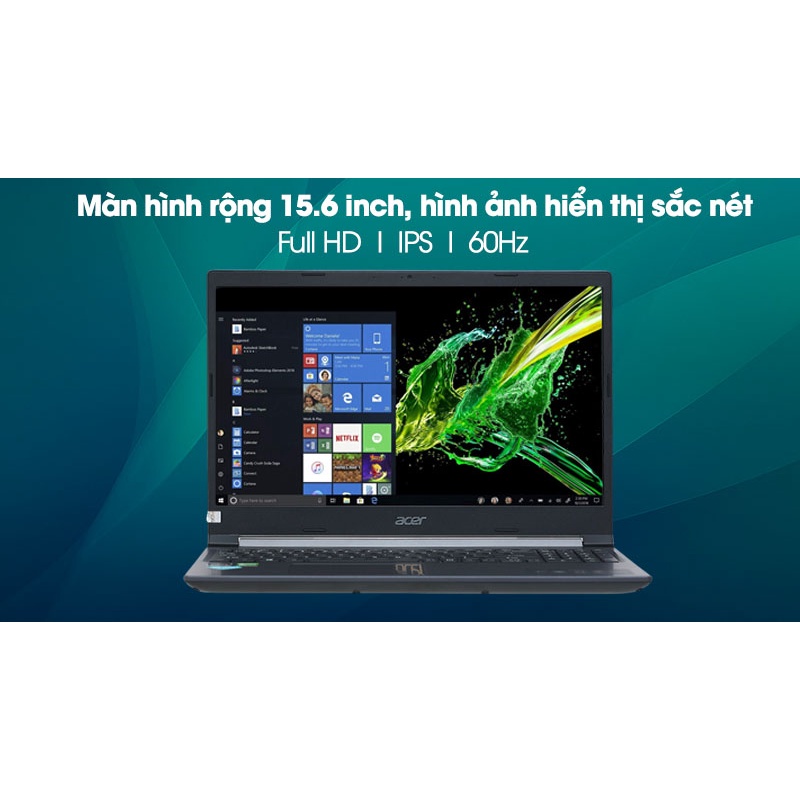 Laptop Acer Aspire A715-42G-R05G (R5-5500U/8GD4/512GB SSD_PCIe/15.6FHD144Hz/IPS/3C/Đen/W11SL/4GD6_GTX1650) - BH 12 THÁNG