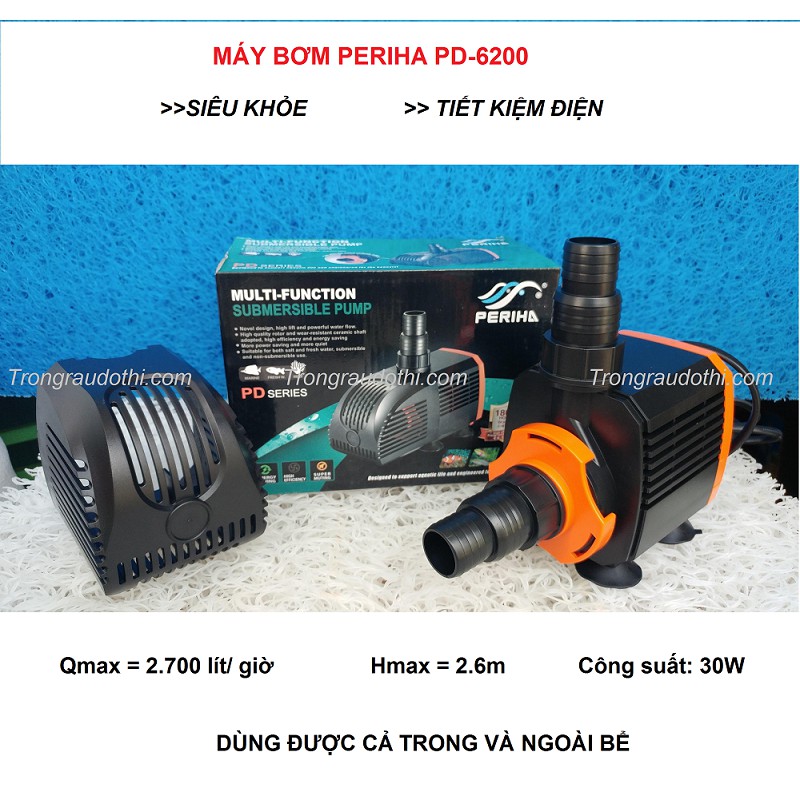 Máy bơm bể cá hiệu suất cao Periha PD-4200/ PD-5200/ PD-6200 (Máy bơm nước hồ cá)