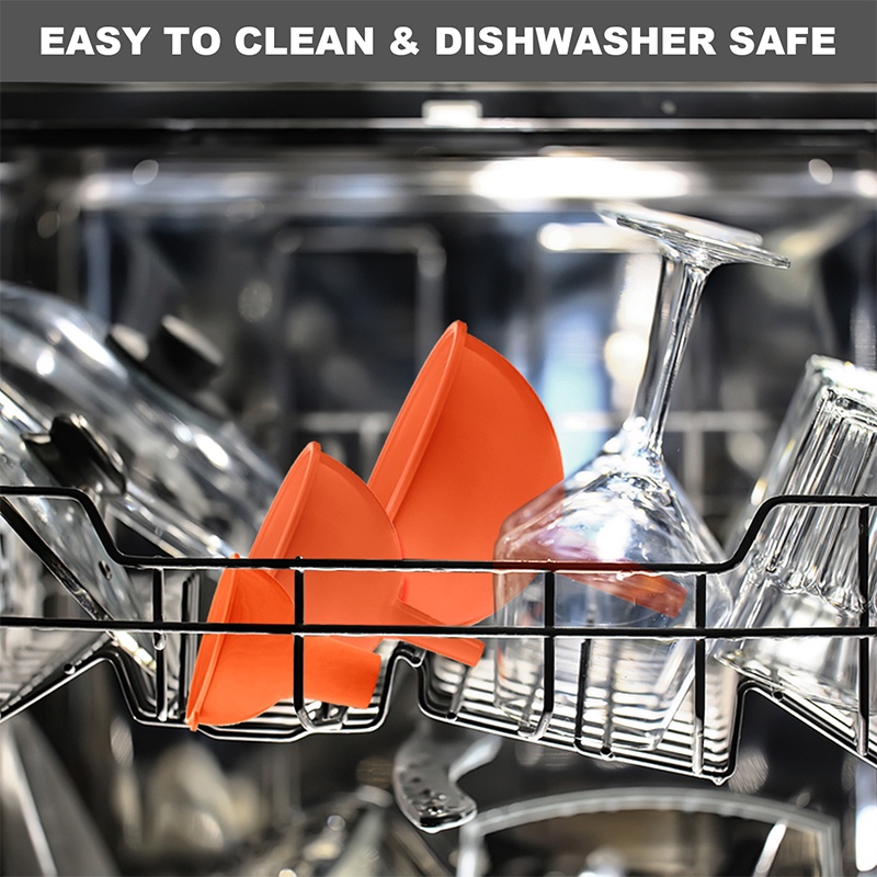 Set 3 phễu chiết rót chất lỏng ANAEAT bằng silicon đa năng tiện dụng thích hợp cho nhà bếp