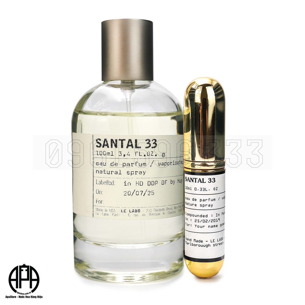 Nước Hoa Niche Cao Cấp Santal 33 Lᴇ Lᴀʙᴏ Chai 10ml