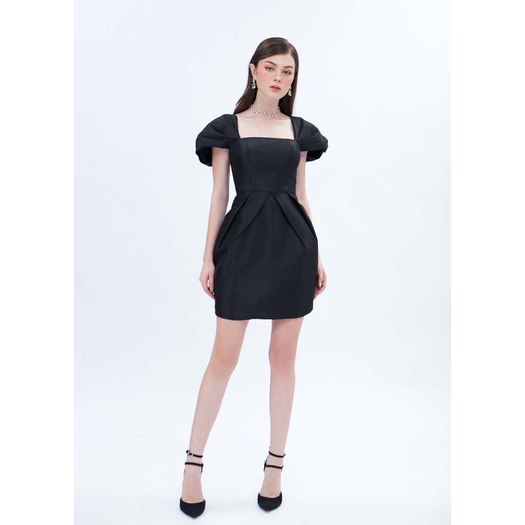 CHITS - Adalie dress ôm cơ thể hiệu ứng vòng 3 to, tay áo mặc 2 kiểu có sẵn mút ngực