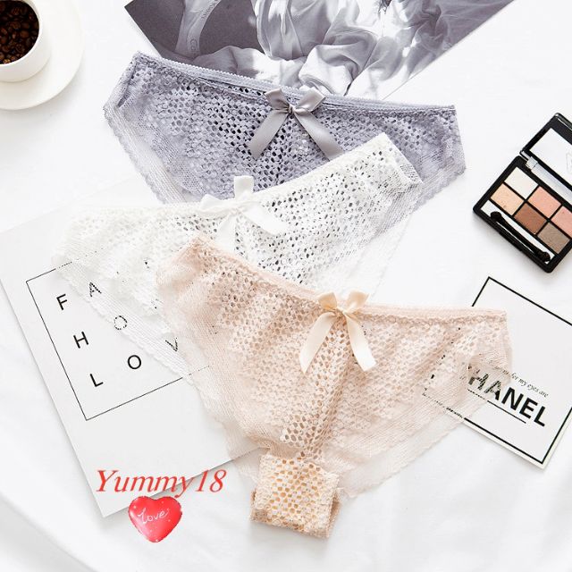 Quần lót ren lưới nơ xinh sexy Candy