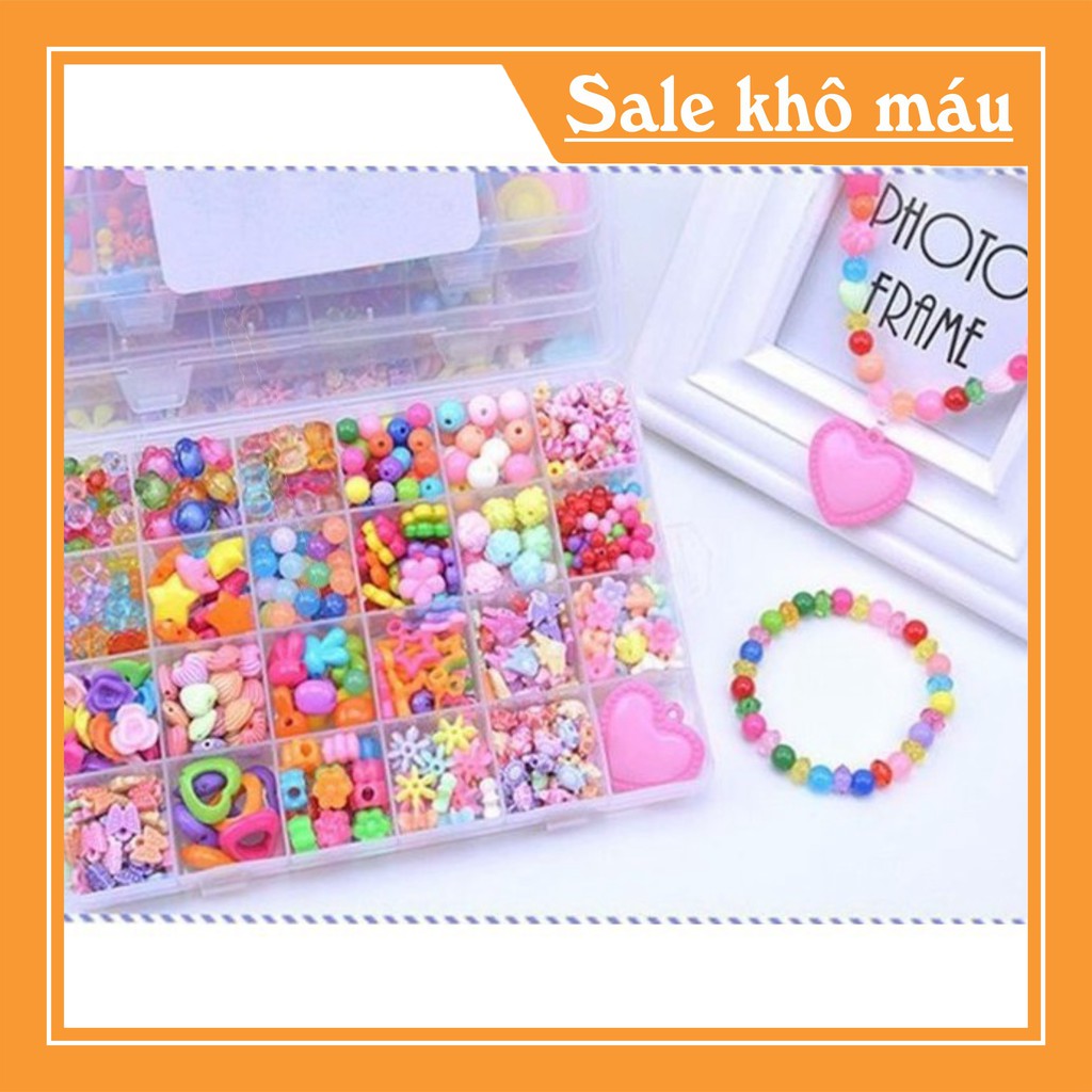 BỘ ĐỒ CHƠI XÂU VÒNG HẠT CƯỜM CHO BÉ GÁI (chất lượng- cao giá tốt)
