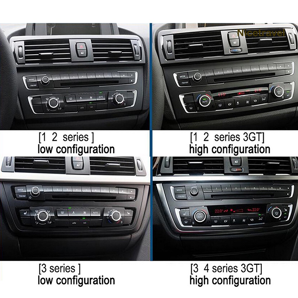Set 3 Vòng Trang Trí Núm Điều Khiển Âm Thanh Stereo Cho Xe Hơi Bmw 1234 Series