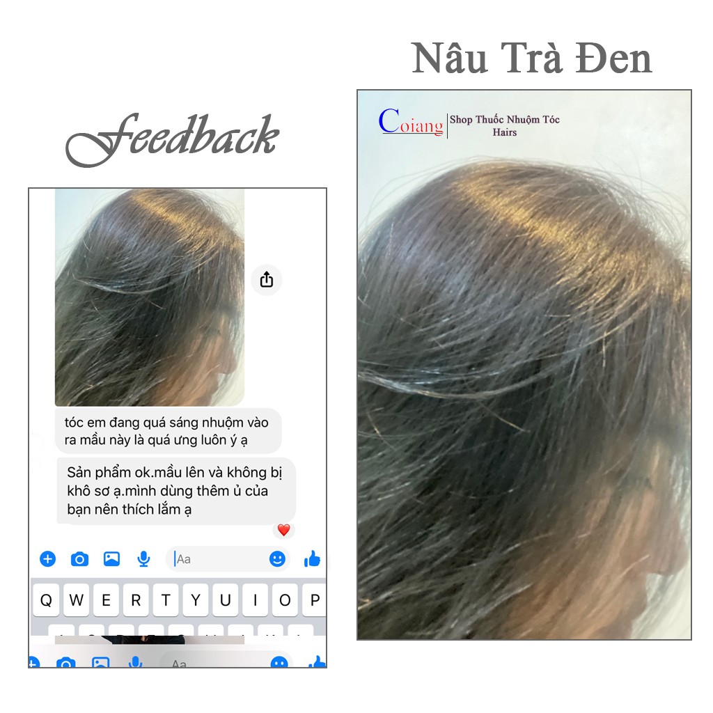 Thuốc nhuộm tóc NÂU TRÀ ĐEN không cần thuốc tẩy tóc Chenglovehairs, Chenglovehair