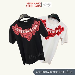 Áo Phông Unisex MIKENCO Hoa Hồng Đỏ, Chất liệu Cotton Phù hợp cả Nam và Nữ