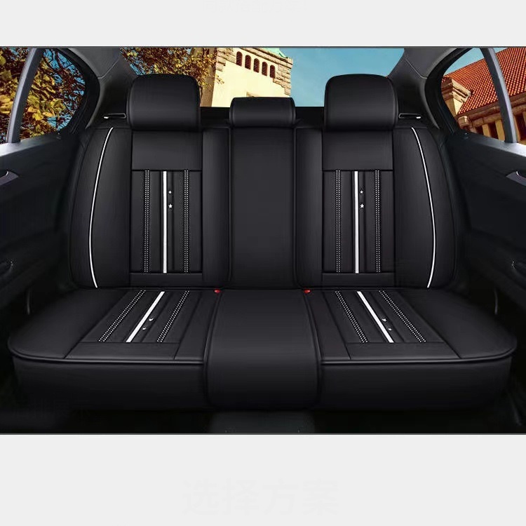 Đệm Da PU Lót Ghế Ngồi Xe Hơi Mát Xa Thoáng Khí Thiết Kế Thể Thao Thông Dụng 5 Chỗ Ngồi