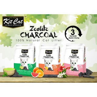 Cát vệ sinh mèo iu Kit Cat (Sing) Zeolite than hoạt tính 5L